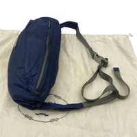 Prada Navy Blue Nylon Logo Zipper Waist Bag