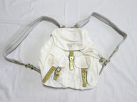 Prada Sport White Nylon Logo Shoulder Rucksack Bag Backpack - Undothedone