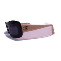 Chanel CC Gold Logo Cream Black Sunglasses - Undothedone