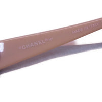 Chanel CC Gold Logo Cream Black Sunglasses - Undothedone