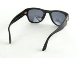 Chanel Gold CC Logo Black Blue Tinted Wayfarer sunglasses - Undothedone