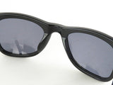 Chanel Gold CC Logo Black Blue Tinted Wayfarer sunglasses - Undothedone