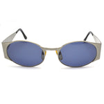 Chanel Silver Blue Tinted Oval Shapped sunglasses - Undothedone