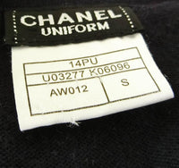 Chanel Uniform Logo Navy Blue Cardigan - Undothedone