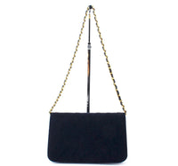 Chanel Dark Navy Blue Quilted Gold CC Logo Chain Flap Bag - Undothedone