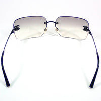 Chanel Rhinestone CC Logo Grey Tinted Black Sunglasses - Undothedone