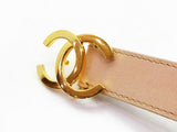 Chanel Calf Leather Gold CC Logo Light Brown Waist Belt - Undothedone