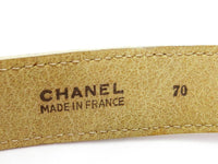 Chanel Calf Leather Gold CC Logo Light Brown Waist Belt - Undothedone