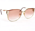 Yves Saint Laurent Vintage Gold  Bordeaux Tinted Sunglasses - Undothedone