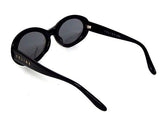 Celine Black Gold Logo Oval Kurt Cobain Sunglasses CLF-832 - Undothedone