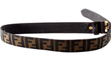 Fendi Zucca Pattern Logo Gold FF Belt - Undothedone