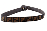 Fendi Zucca Pattern Logo Gold FF Belt - Undothedone