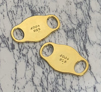 Chrome Hearts 925 Silver 22K Gold Coated Zircon Shoe Lace Locks