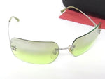 Chanel CC Logo Green Tinted Silver Sunglasses 4017