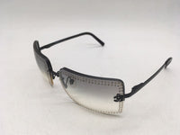 Chanel CC Logo Black Grey Rhinestone Sunglasses 4105-B - Undothedone