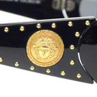 Gianni Versace Vintage MOD495 Gold Medusa Black Sunglasses - Undothedone