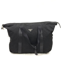 Prada Nylon Black Logo Boston Duffle Travel Bag - Undothedone