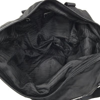 Prada Nylon Black Logo Boston Duffle Travel Bag - Undothedone