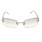 Chanel CC Logo Transparent Silver Sunglasses - Undothedone