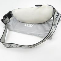 Chanel Sports CC Logo Grey White Waist Shoulder Bag