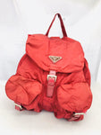 Prada Sport Red Nylon Logo Shoulder Rucksack Bag Backpack - Undothedone