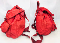 Prada Sport Red Nylon Logo Shoulder Rucksack Bag Backpack - Undothedone