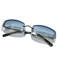 CHANEL sunglasses 4093-B coco mark blue black rhinestone Ladies 56