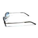 Chanel 4093-B Swarovski CC Logo Blue Tinted Silver Sunglasses - Undothedone
