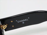 Chanel Black Gold Logo Oval Kurt Cobain Sunglasses - Undothedone