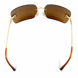 Chanel CC Logo Gold Brown Tinted Sunglasses 4017-D