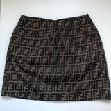 Fendi Zucca Monogram Pattern Zip Up Skirt - Undothedone
